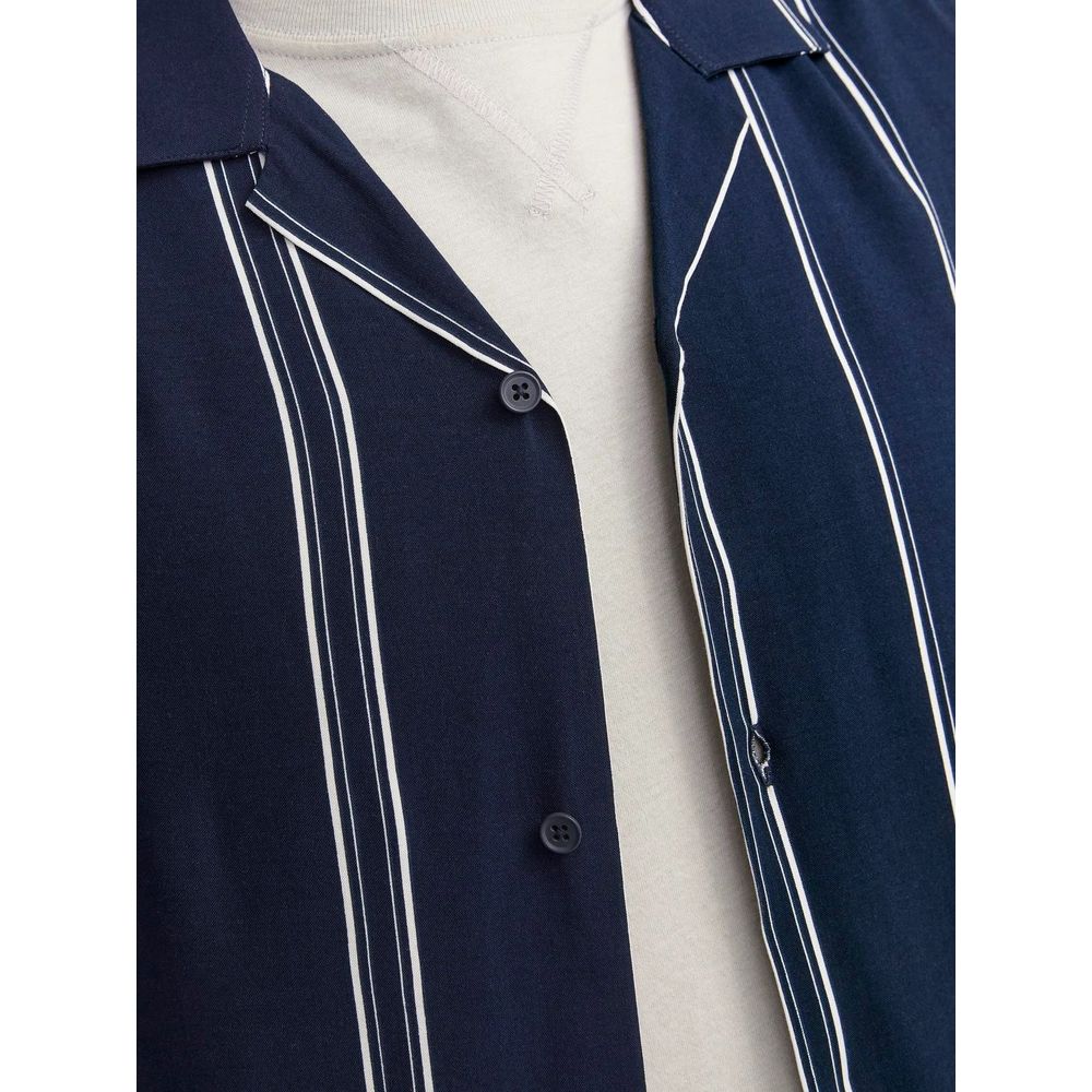 Jack Jones Blue Viscose Shortsleeve