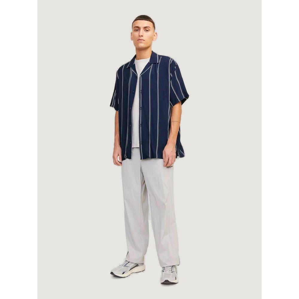Jack Jones Blue Viscose Shortsleeve