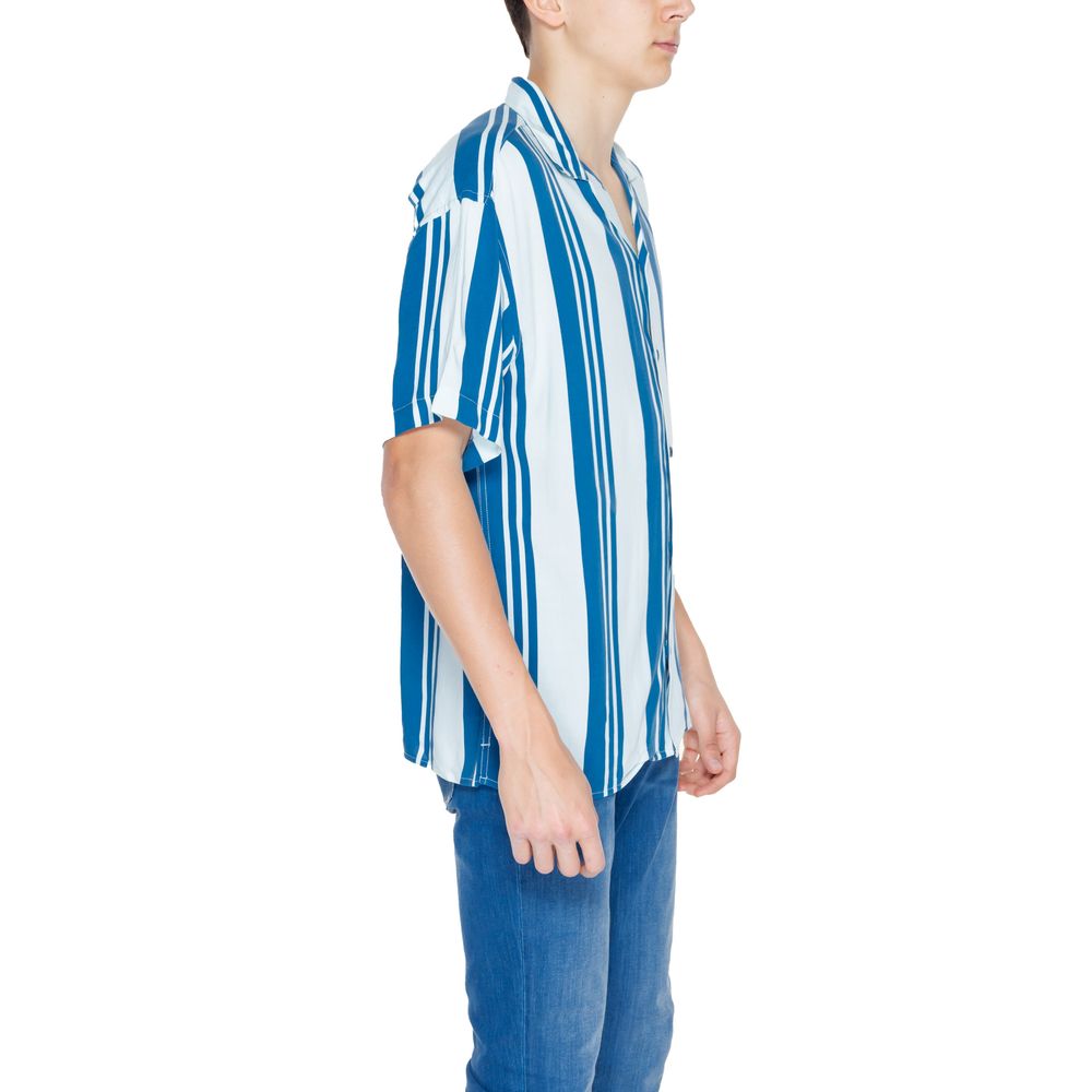 Jack Jones Blue Viscose Shortsleeve