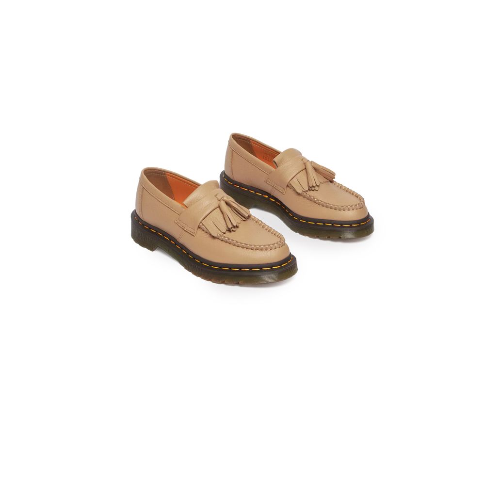 Dr. Martens Beige Leather Platform