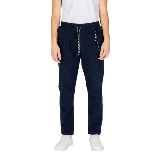 Gianni Lupo Blue Cotton Pant