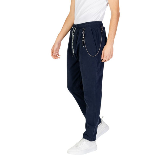 Gianni Lupo Blue Cotton Pant