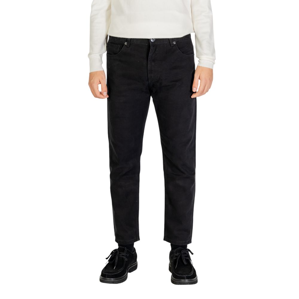 Gianni Lupo Black Cotton Pant