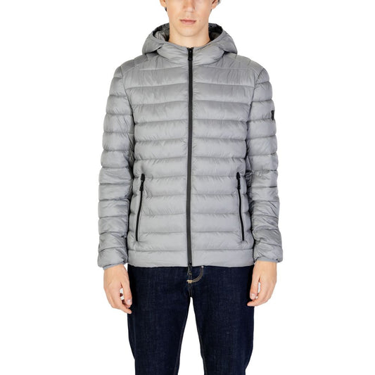 Gianni Lupo Gray Polyamide Jackets & Coat