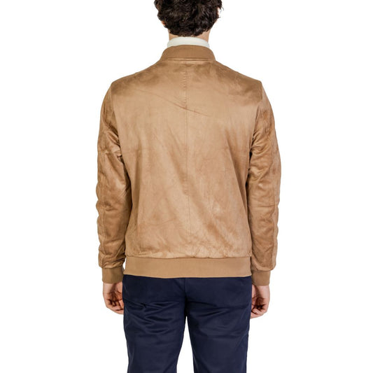 Gianni Lupo Beige Polyester Jackets & Coat