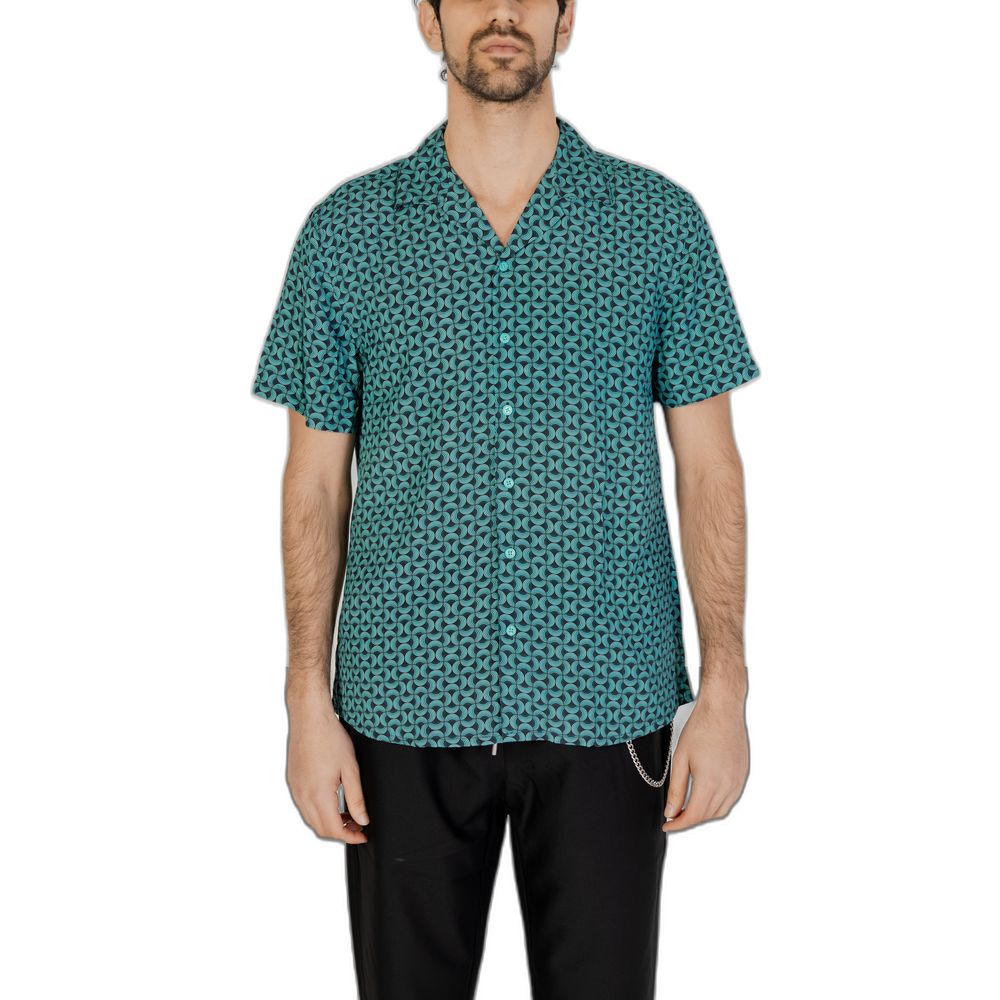 Gianni Lupo Turquoise Viscose Shortsleeve