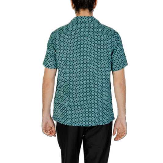 Gianni Lupo Turquoise Viscose Shortsleeve