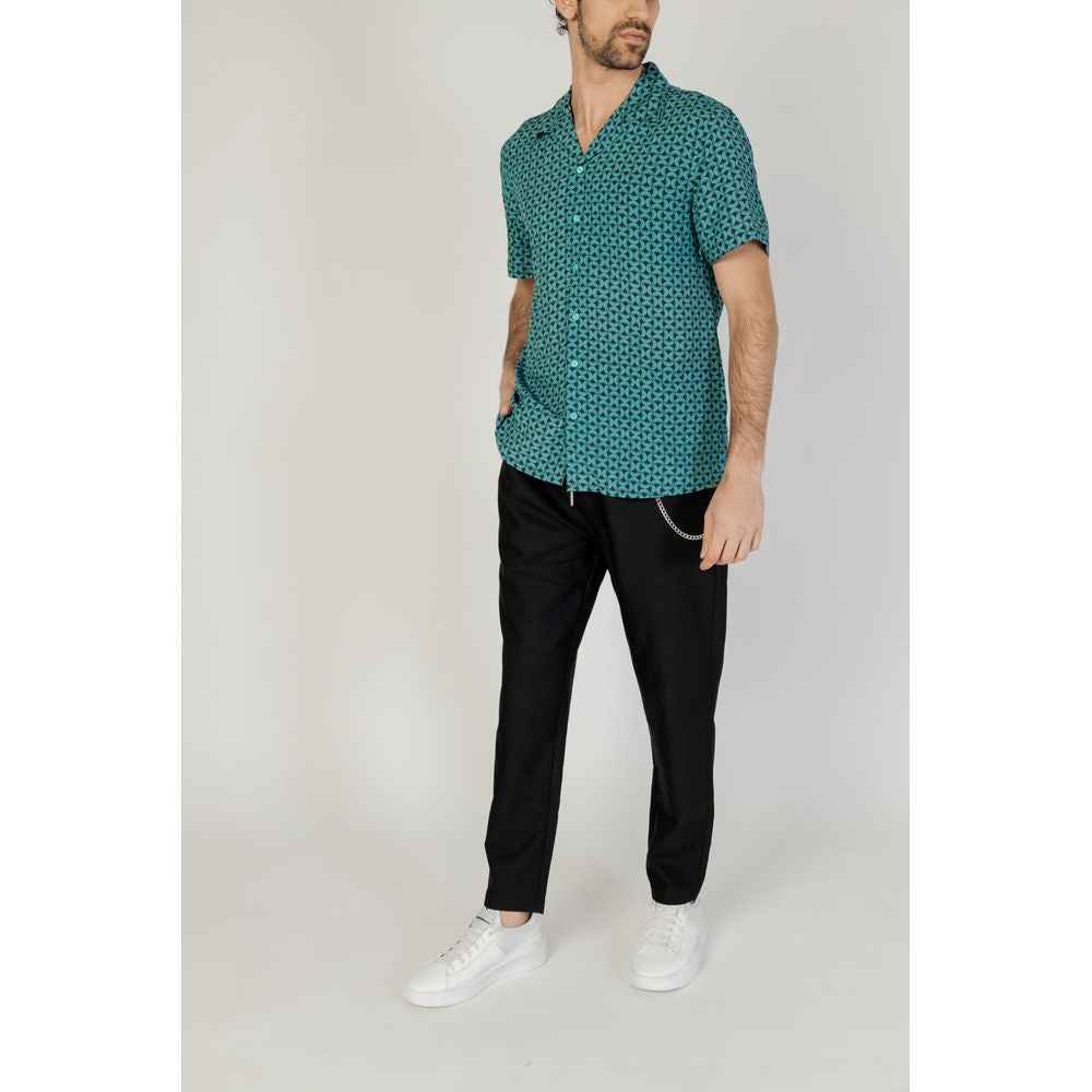 Gianni Lupo Turquoise Viscose Shortsleeve