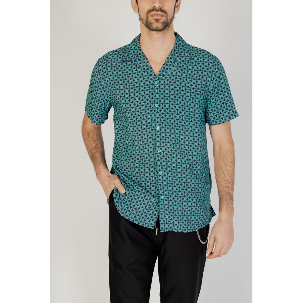 Gianni Lupo Turquoise Viscose Shortsleeve