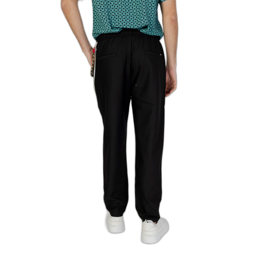 Gianni Lupo Black Polyester Pant