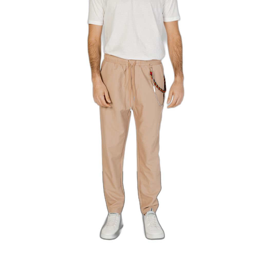 Gianni Lupo Beige Polyester Pant