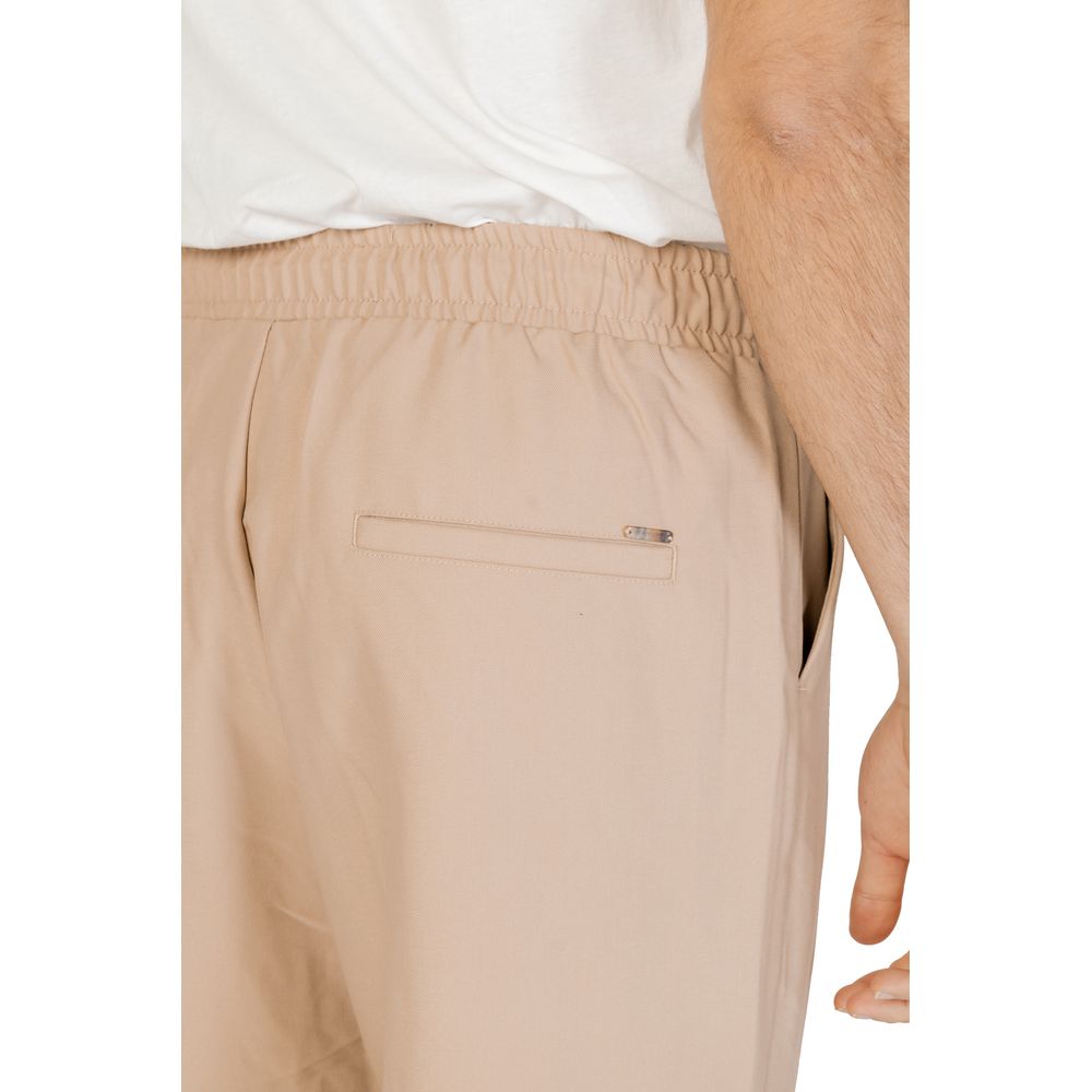 Gianni Lupo Beige Polyester Pant