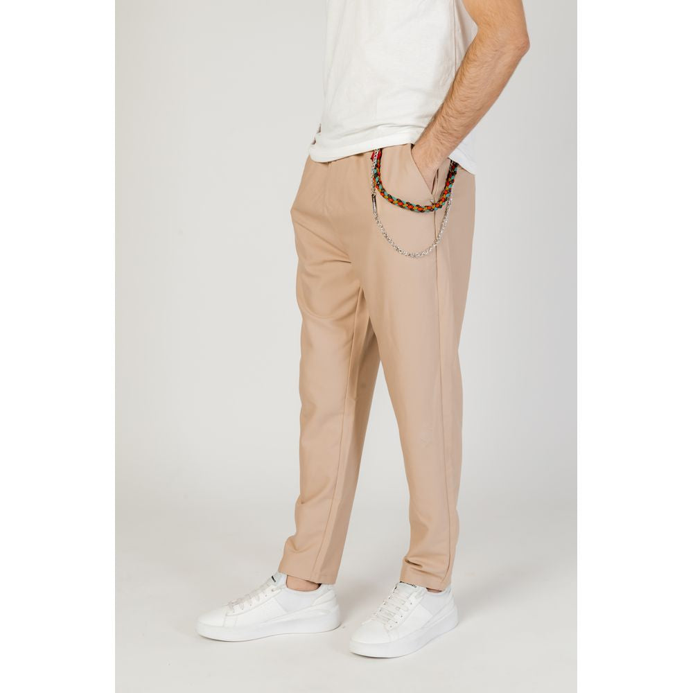 Gianni Lupo Beige Polyester Pant