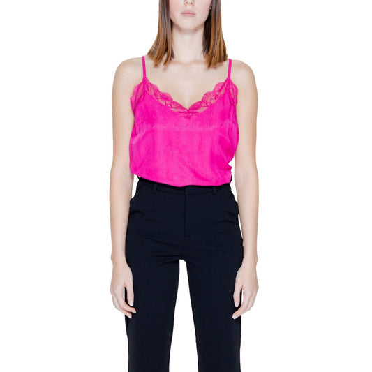 Vila Clothes Pink Viscose Tank Top