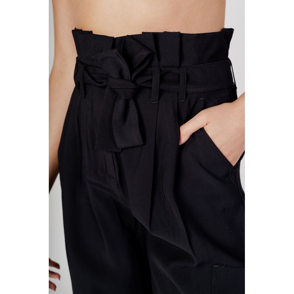 Vila Clothes Black Viscose Pant
