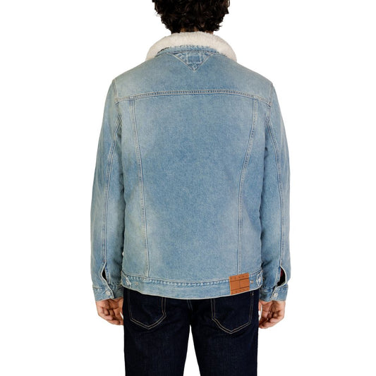 Tommy Hilfiger Jeans Light Blue Cotton Jackets & Coat
