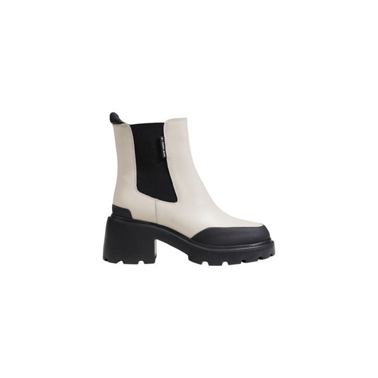 Tommy Hilfiger Jeans Beige Leather Ankle