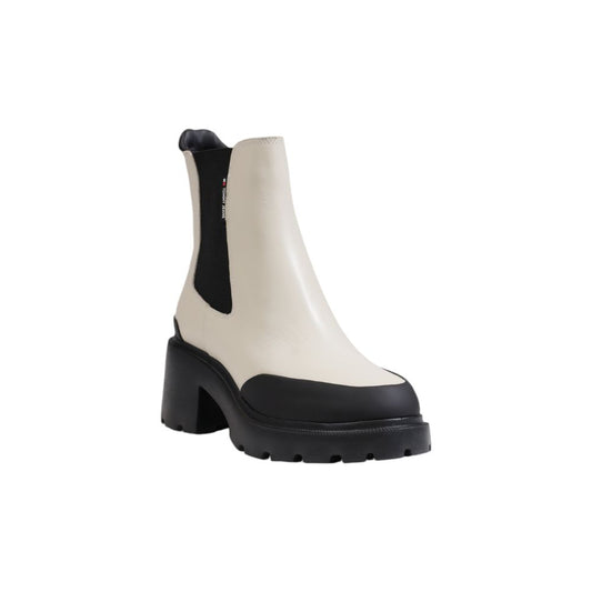 Tommy Hilfiger Jeans Beige Leather Ankle