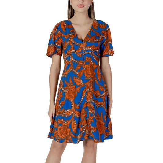 B.Young Blue Viscose Midi