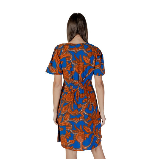 B.Young Blue Viscose Midi