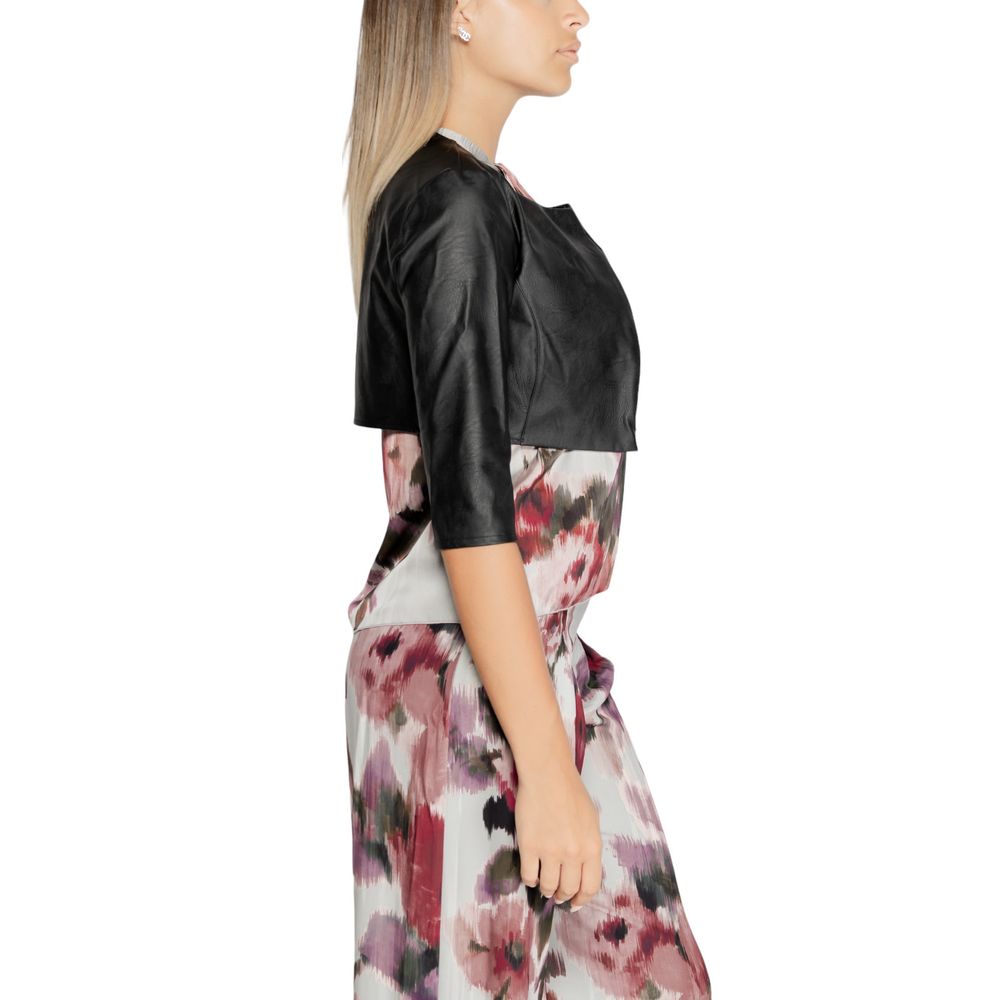 Rinascimento Black Polyethylene Cardigan