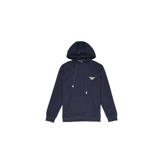 Emporio Armani Underwear Blue Cotton Hoody