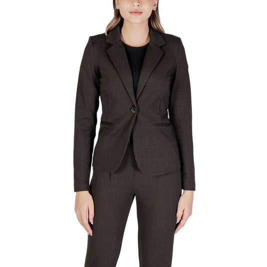 ICHI Brown Polyester Blazer