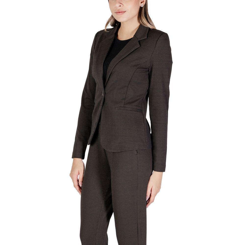 ICHI Brown Polyester Blazer