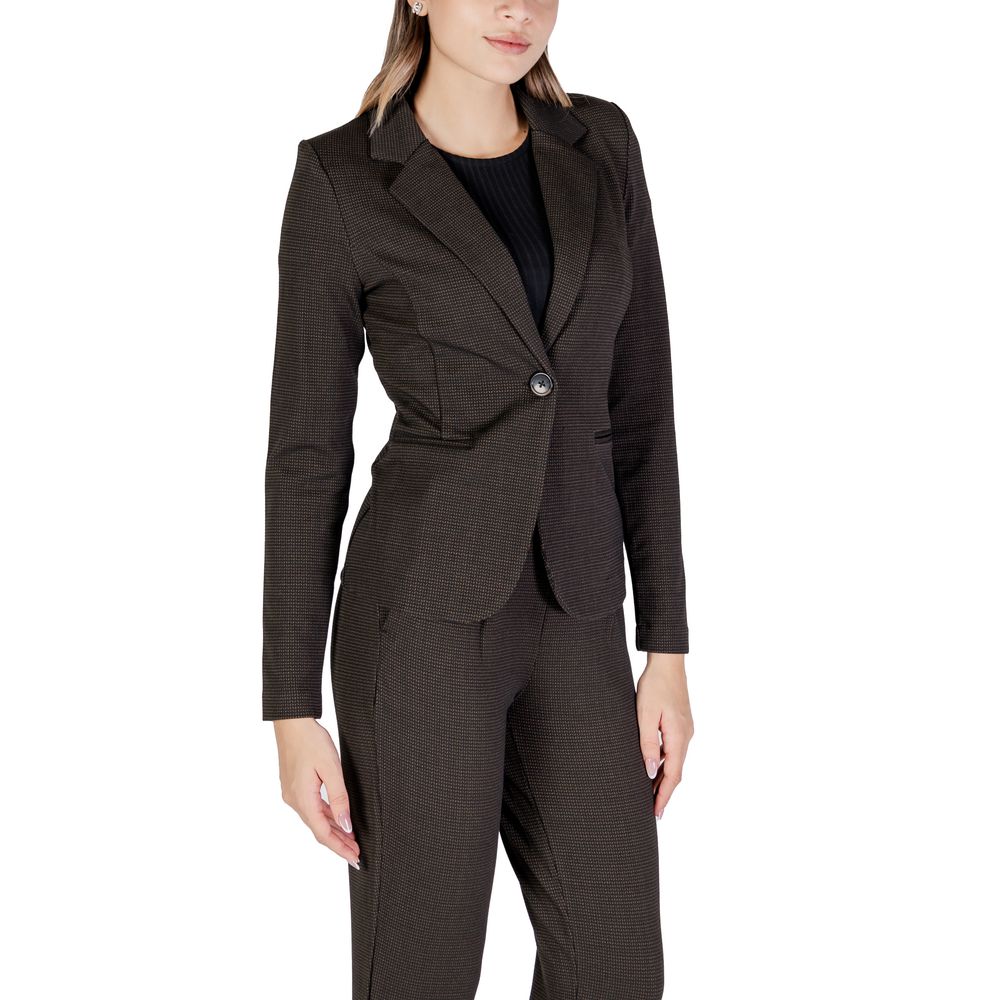 ICHI Brown Polyester Blazer