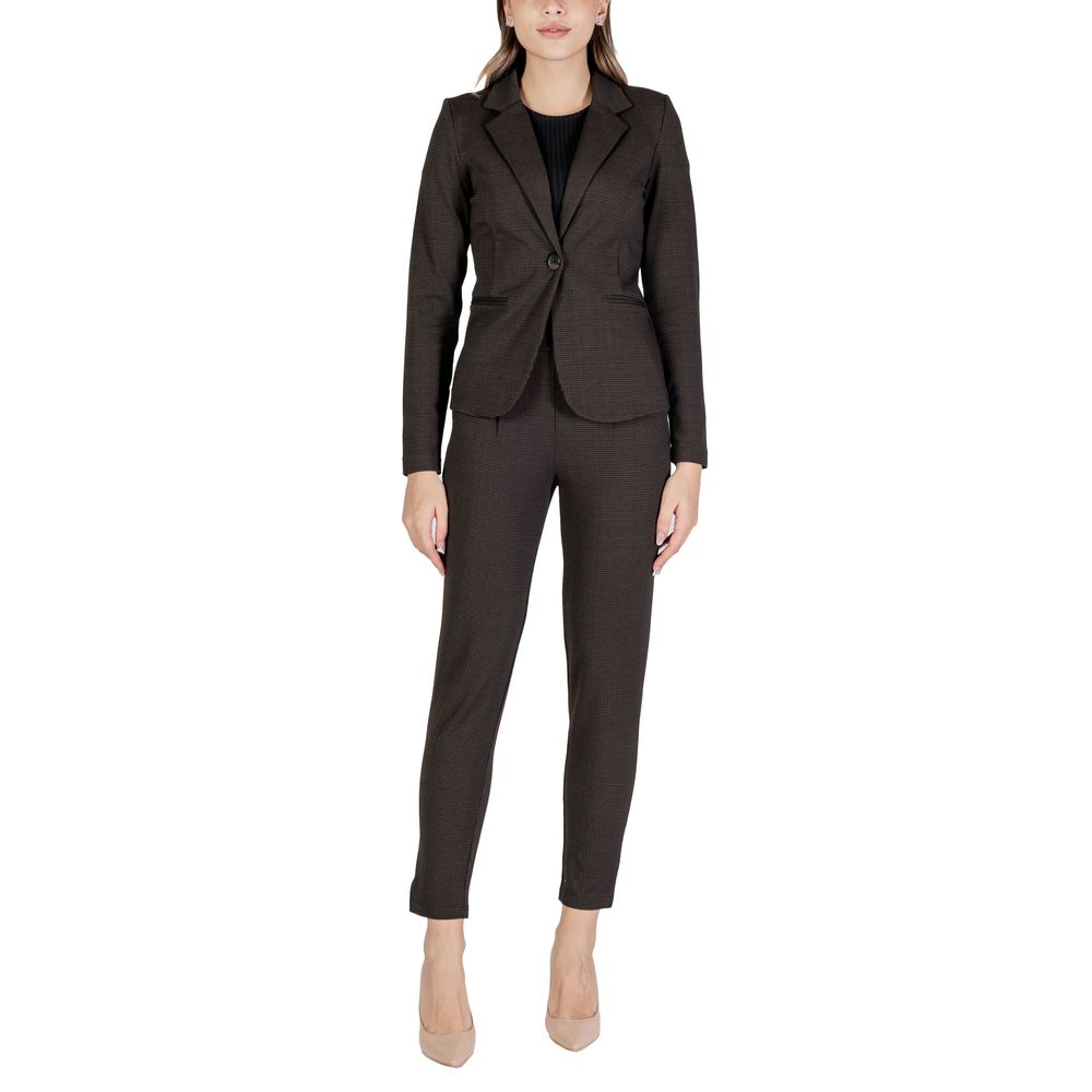 ICHI Brown Polyester Blazer