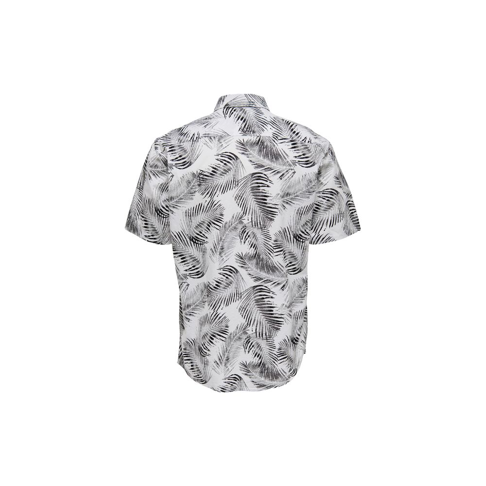 Only & Sons White Cotton Shortsleeve