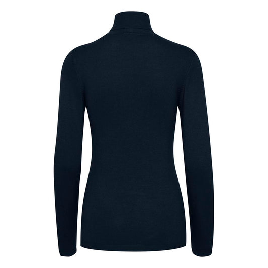 ICHI Blue Viscose Turtleneck