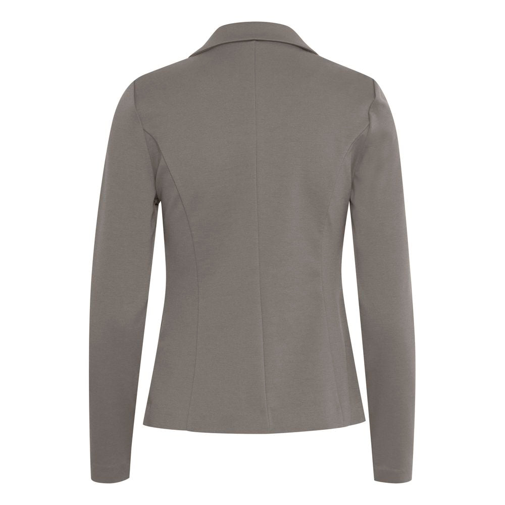 ICHI Gray Polyester Blazer
