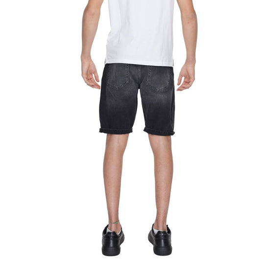 Antony Morato Black Cotton Bermuda