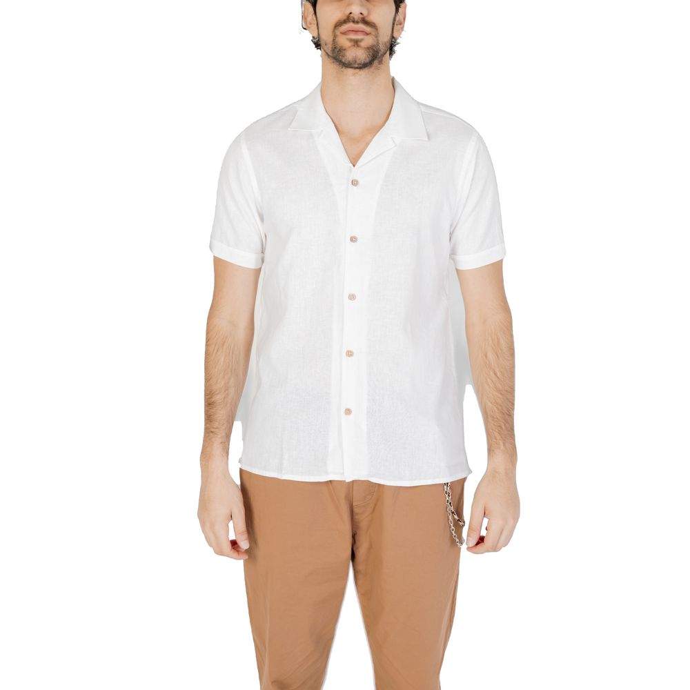 Hamaki-Ho White Linen Shortsleeve