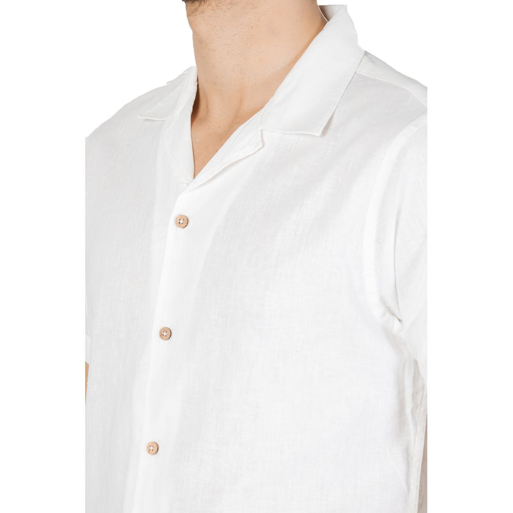 Hamaki-Ho White Linen Shortsleeve