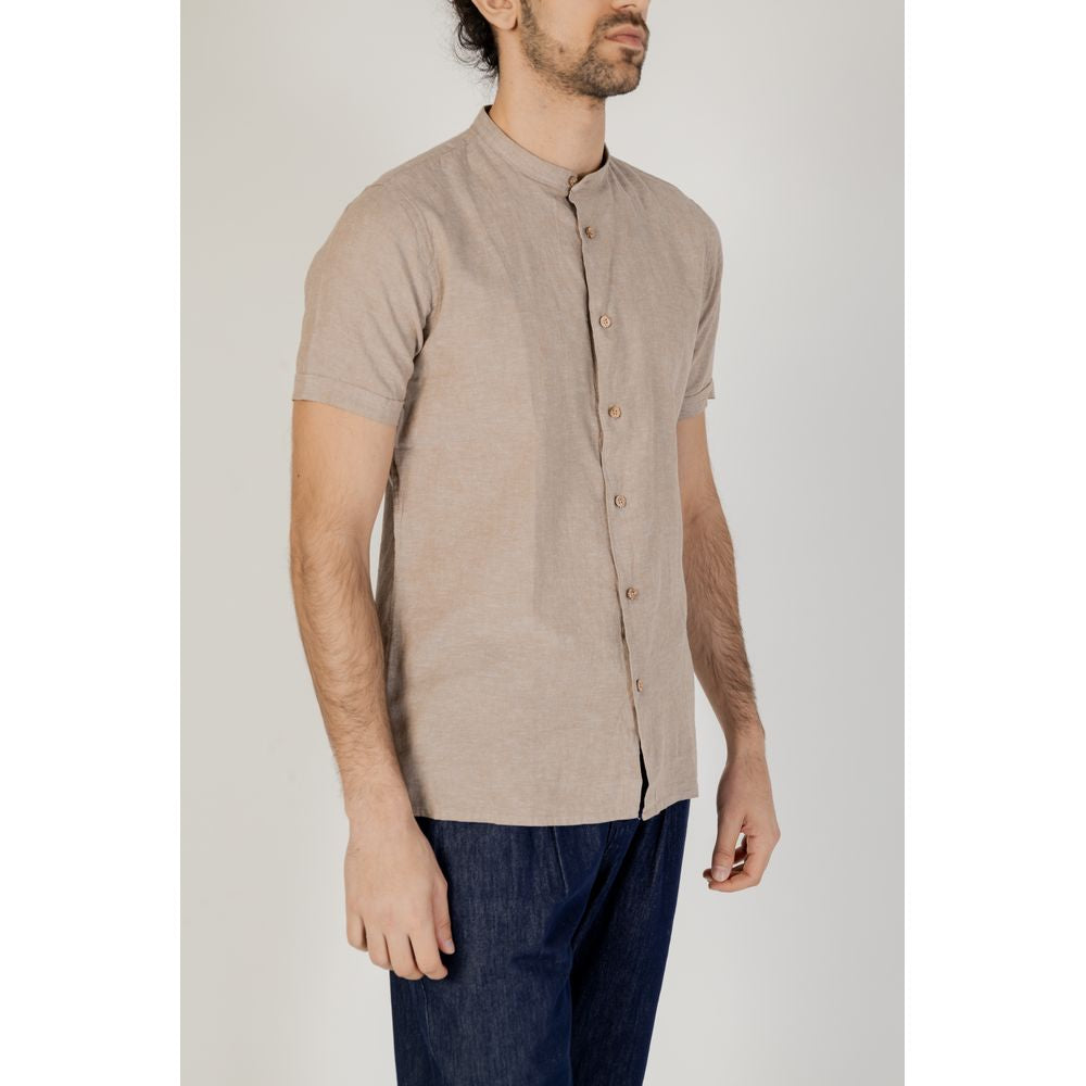 Hamaki-Ho Beige Linen Shortsleeve