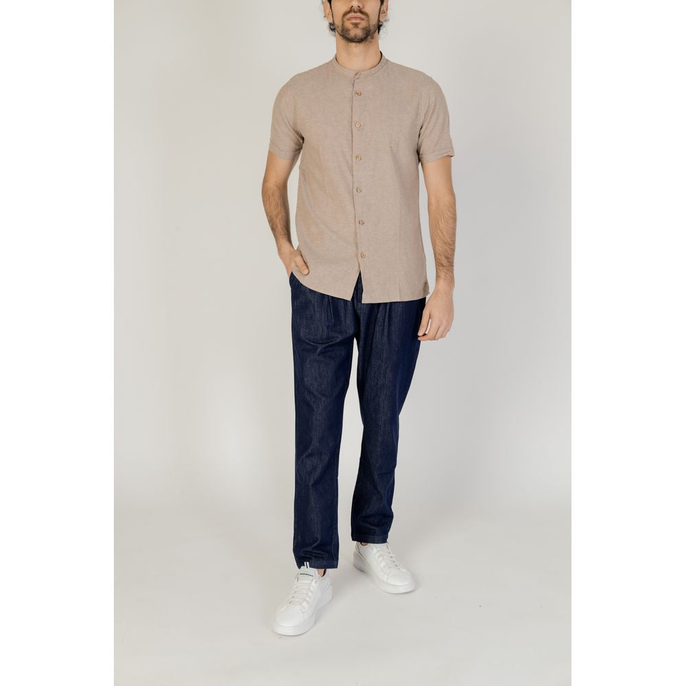 Hamaki-Ho Beige Linen Shortsleeve
