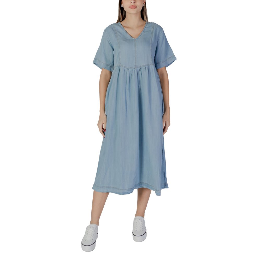 B.Young Light Blue Cotton Long