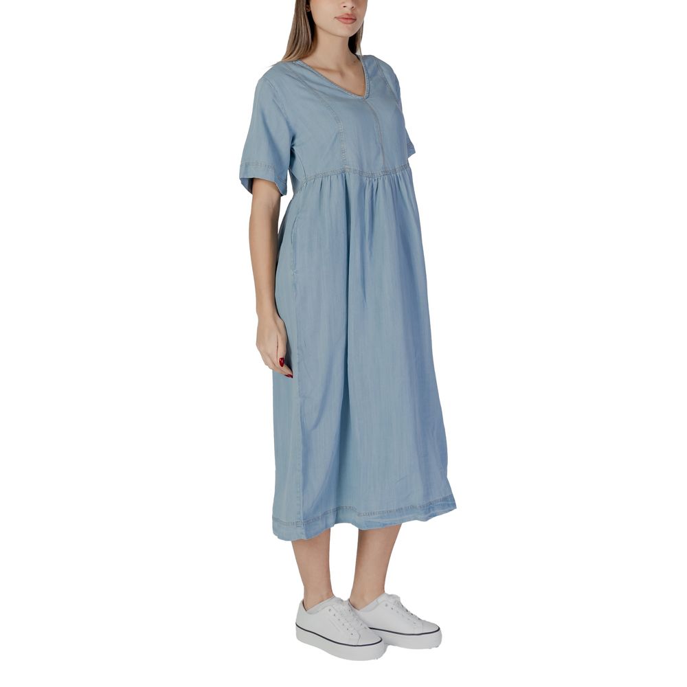 B.Young Light Blue Cotton Long