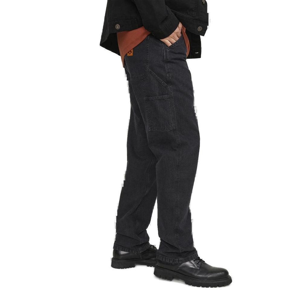 Jack Jones Black Cotton Relaxed Fit Jean