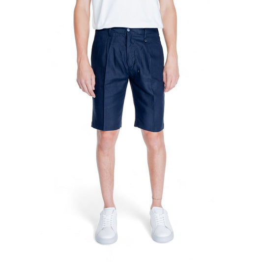 Antony Morato Blue Linen Bermuda