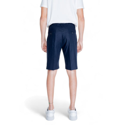 Antony Morato Blue Linen Bermuda