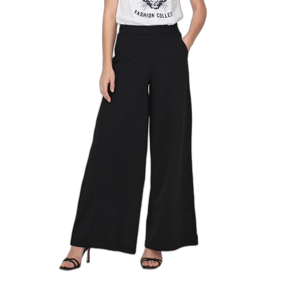Jacqueline De Yong Black Recycled Polyester Pant