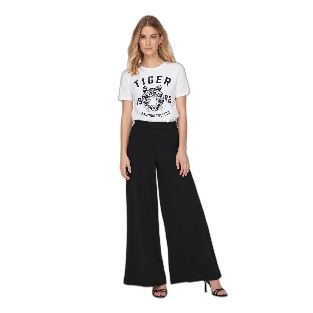 Jacqueline De Yong Black Recycled Polyester Pant
