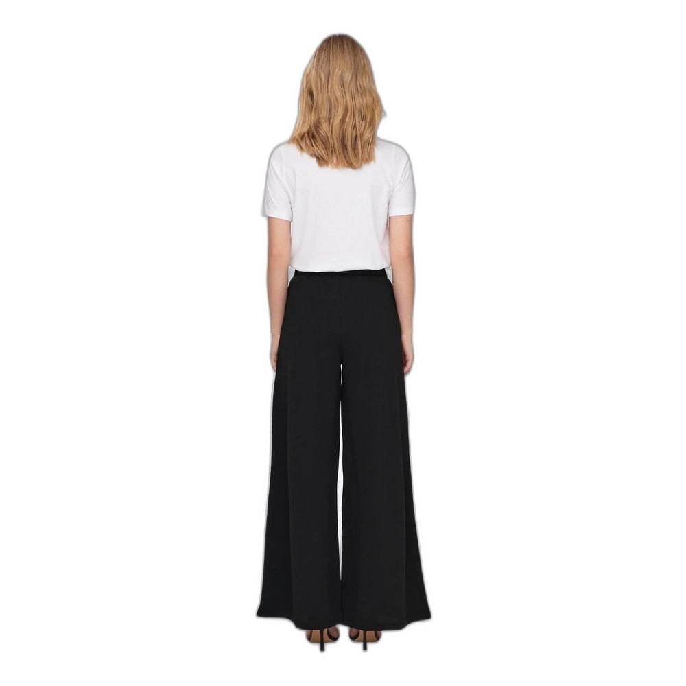Jacqueline De Yong Black Recycled Polyester Pant