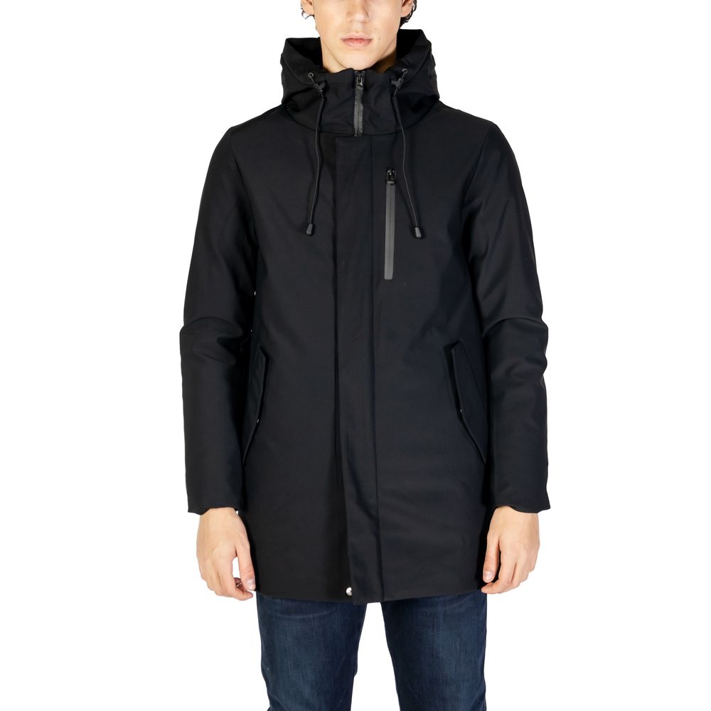 Hydra Clothing Black Nylon Jackets & Coat