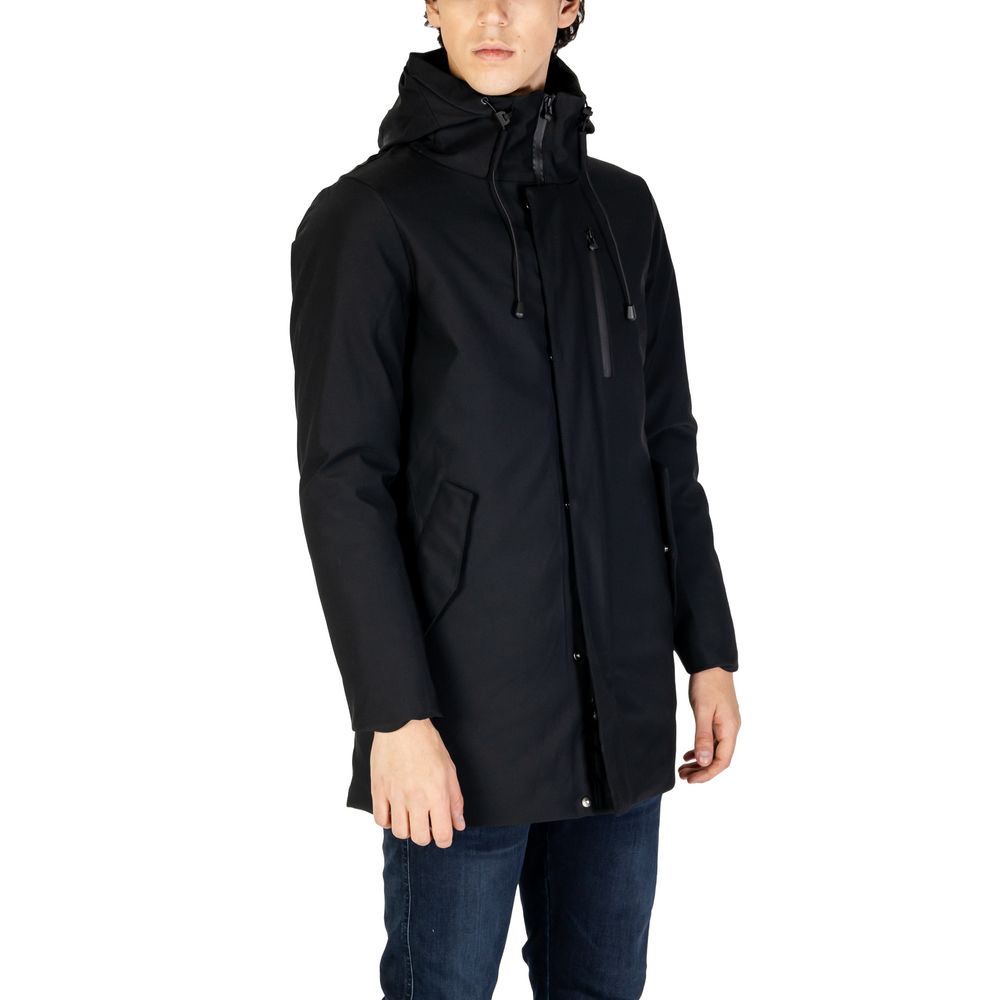 Hydra Clothing Black Nylon Jackets & Coat