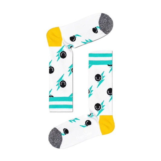 Happy Socks White Cotton Sock