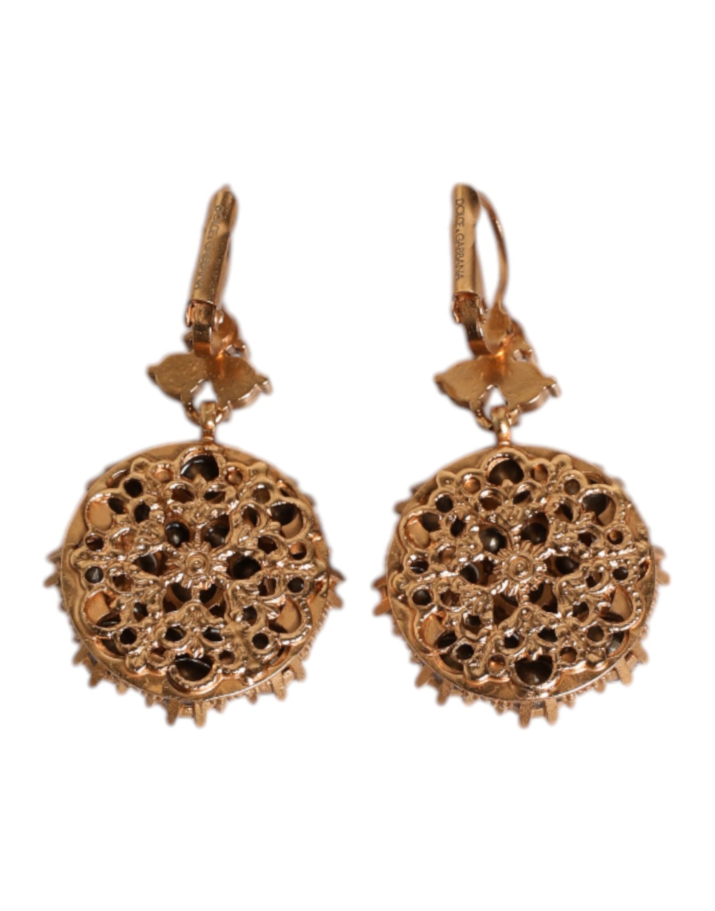 Earrings Brass Multicolor Floral Crystal Dangling Jewelry